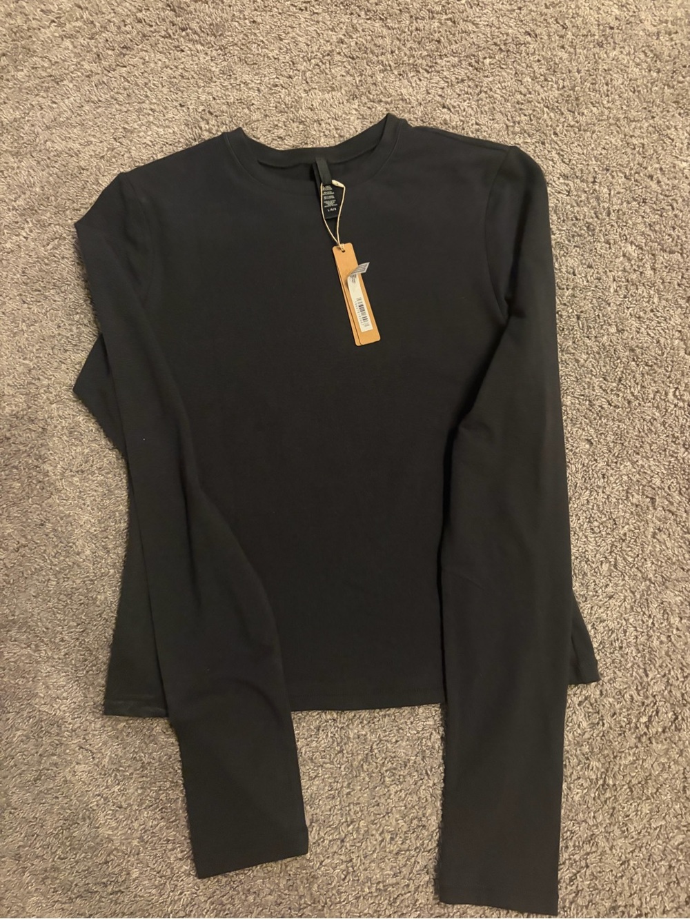 Women's NWT Skims cotton jersey shirt black size L